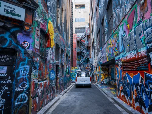 Street art laneway near Hosier Lane, Melbourne
